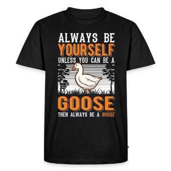 Geese Gift Goose Lover Goose Breeder - Men's Premium Organic T-Shirt - black - Front - Nico (187cm)