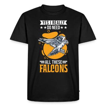 Falcon Gift Falcon Breeding Falcon Breeder Falconer - Men's Premium Organic T-Shirt - black - Front - Nico (187cm)