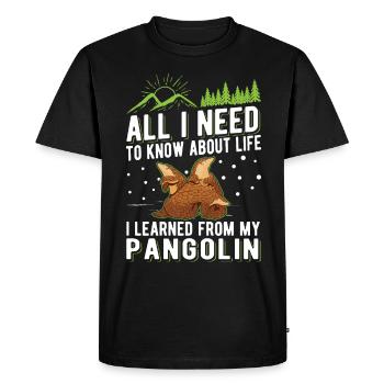 Pangolin Cadeau Pangolin - T-shirt Premium bio Homme - noir - Devant - Nico (187cm)