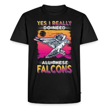 Falcon Gift Falcon Breeding Falcon Breeder Falconer - Men's Premium Organic T-Shirt - black - Front - Nico (187cm)