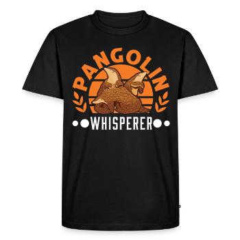 Pangolin Chuchoteur Pangolin - T-shirt Premium bio Homme - noir - Devant - Nico (187cm)