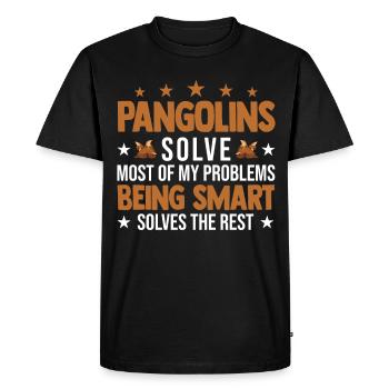 Pangolin Cadeau Pangolin - T-shirt Premium bio Homme - noir - Devant - Nico (187cm)