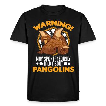Avertissement Pangolin Pangolin - T-shirt Premium bio Homme - noir - Devant - Nico (187cm)