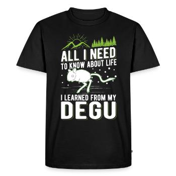 Degu propriétaire arbuste forêt de rats degu - T-shirt Premium bio Homme - noir - Devant - Nico (187cm)