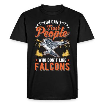 Falcon gift falcon breeding falcon breeder falconer - Men's Premium Organic T-Shirt - black - Front - Nico (187cm)