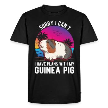 Cochon d’Inde Cadeau Cochon d’Inde - T-shirt Premium bio Homme - noir - Devant - Nico (187cm)