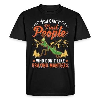 Praying mantis Gift Mantis Mantis - Men's Premium Organic T-Shirt - black - Front - Nico (187cm)