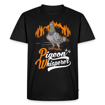 Pigeons Whisperer Pigeon Whisperer Pigeon Fancier - T-shirt Premium bio Homme - noir - Devant - Nico (187cm)