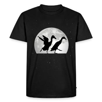 Indian Running Duck Moon Duck - Men's Premium Organic T-Shirt - black - Front - Nico (187cm)