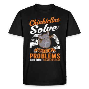 Chinchilla Gift Woolly Short-tailed Chinchilla - Men's Premium Organic T-Shirt - black - Front - Nico (187cm)