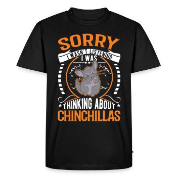 Chinchilla Gift Woolly Short-tailed Chinchilla - Men's Premium Organic T-Shirt - black - Front - Nico (187cm)