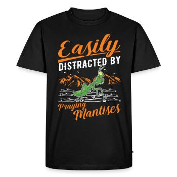 Gottesanbeterin Praying Mantis Fangschrecke - Men's Premium Organic T-Shirt - black - Front - Nico (187cm)