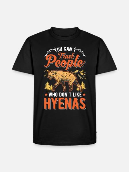 Hyäne Geschenk Erdwolf Hyena - Männer Premium Bio T-Shirt - Schwarz