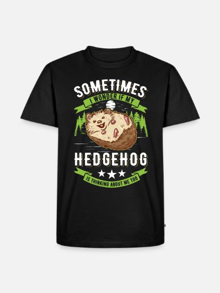 Igel Geschenk Stacheligel - Männer Premium Bio T-Shirt - Schwarz