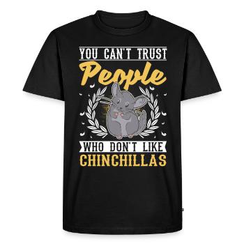 Chinchilla Gift Woolly Short-tailed Chinchilla - Men's Premium Organic T-Shirt - black - Front - Nico (187cm)