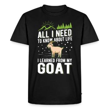 Chèvres Cadeau Chèvre Hôte Chèvre - T-shirt Premium bio Homme - noir - Devant - Nico (187cm)
