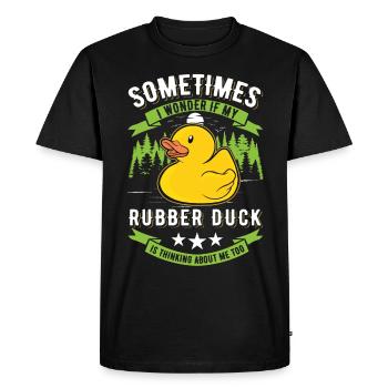 Rubber Duck Gift Squeaky Duck Bathing Duck - T-shirt Premium bio Homme - noir - Devant - Nico (187cm)