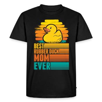 Best Rubber Duck Mom Ever Rubber Ducks Mama Bathing Duck - Men's Premium Organic T-Shirt - black - Front - Nico (187cm)