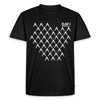 Frankfurt 069 Ribbed Abbelwoiglas pattern Äppler - Men's Premium Organic T-Shirt - black - Front - Nico (187cm)