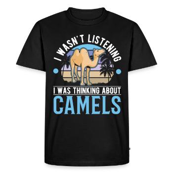 Camel Gift Dromedary Camel Big Camel - Men's Premium Organic T-Shirt - black - Front - Nico (187cm)