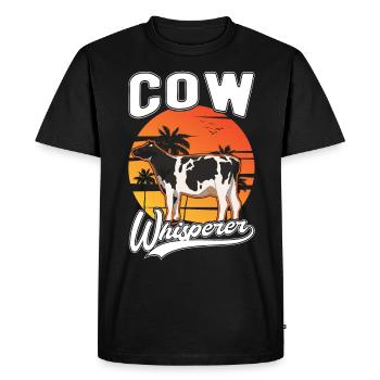 Cow Whisperer Farmer Cattle Breeder Cows - Men's Premium Organic T-Shirt - black - Front - Nico (187cm)