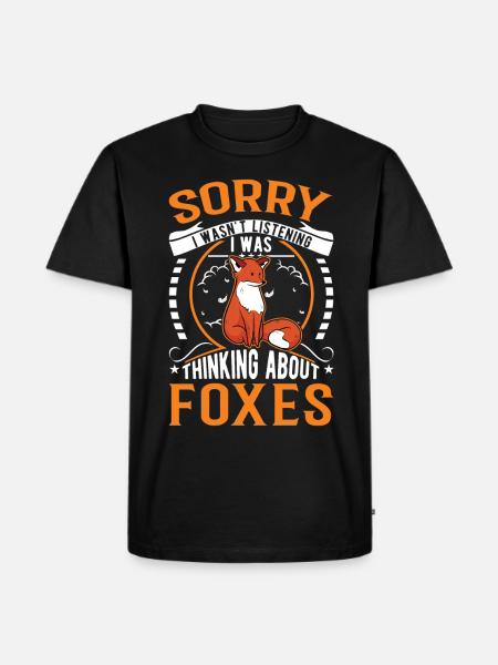 Fox Gift Red Fox - Men's Premium Organic T-Shirt - black