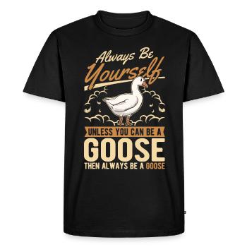 Geese Gift Goose Lovers Goose Breeders - Men's Premium Organic T-Shirt - black - Front - Nico (187cm)