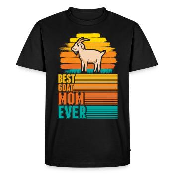 Best Goat Mom Ever Goats Mama Goat - Men's Premium Organic T-Shirt - black - Front - Nico (187cm)