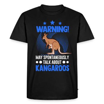 Kangaroo Australia Australian Kangaroo - Men's Premium Organic T-Shirt - black - Front - Nico (187cm)
