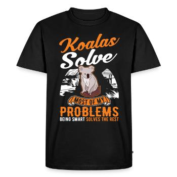 Koala Gift Koala Bear - Men's Premium Organic T-Shirt - black - Front - Nico (187cm)