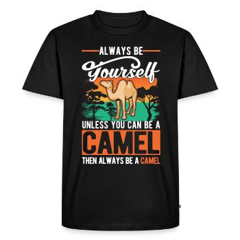 Always be yourself Camel Big Camel Camel - Men's Premium Organic T-Shirt - black - Front - Nico (187cm)