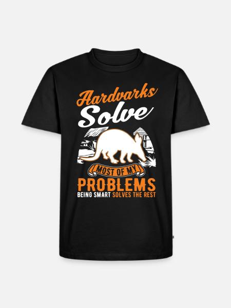 Erdferkel Geschenk Aardvark - Männer Premium Bio T-Shirt - Schwarz