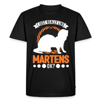 I just really like Martens pine marten marten - Men's Premium Organic T-Shirt - black - Front - Nico (187cm)