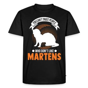 Martre Cadeau Vison Blaireau Martre - T-shirt Premium bio Homme - noir - Devant - Nico (187cm)