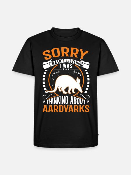 Erdferkel Geschenk Aardvark - Männer Premium Bio T-Shirt - Schwarz