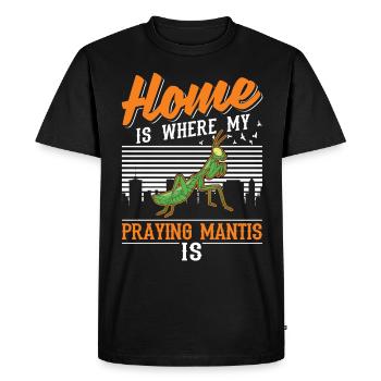 Praying mantis home mantis mantis mantis - Men's Premium Organic T-Shirt - black - Front - Nico (187cm)