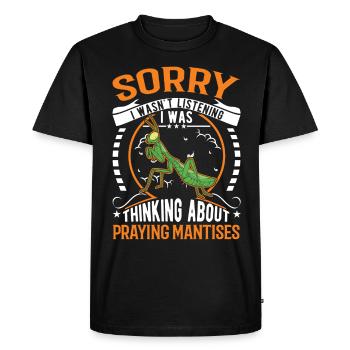 Praying mantis mantis mantis mantis - Men's Premium Organic T-Shirt - black - Front - Nico (187cm)