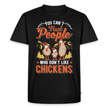 Chickens Farmer Chicken Farmer Chicken - Men's Premium Organic T-Shirt - black - Front - Nico (187cm)