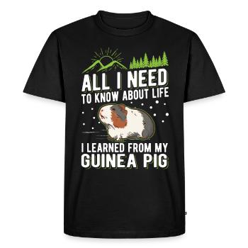 Guinea Pig Gift Guinea Pig - Men's Premium Organic T-Shirt - black - Front - Nico (187cm)