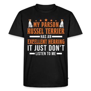 Parson Russell Terrier Gift - Men's Premium Organic T-Shirt - black - Front - Nico (187cm)