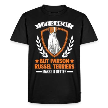 Parson Russell Terrier Gift - Men's Premium Organic T-Shirt - black - Front - Nico (187cm)