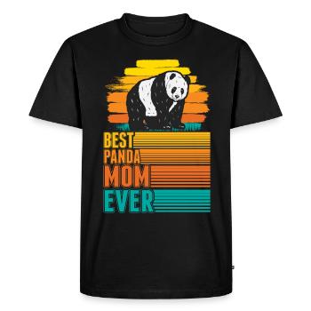 Meilleure maman panda jamais Panda Mama - T-shirt Premium bio Homme - noir - Devant - Nico (187cm)
