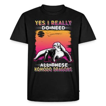 Komodo dragon Komodo dragon monitor Komodo dragon Komodo dragon - Men's Premium Organic T-Shirt - black - Front - Nico (187cm)