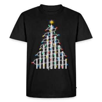 Christmas Tree Craftsman Drill Construction Worker DIY - Men's Premium Organic T-Shirt - black - Front - Nico (187cm)