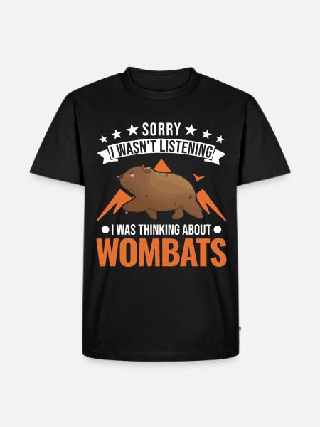 Australischer Wombat Geschenk - Männer Premium Bio T-Shirt - Schwarz