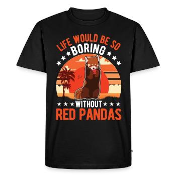 Red Panda Gift Cat Bear Red Panda - Men's Premium Organic T-Shirt - black - Front - Nico (187cm)