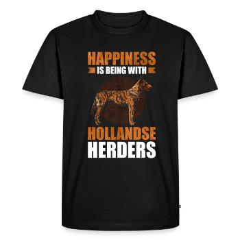 Hollandse Herder Glück Hollandse Herdershond - T-shirt Premium bio Homme - noir - Devant - Nico (187cm)