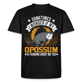 Opossum Gift Possum Marsupial - Men's Premium Organic T-Shirt - black - Front - Nico (187cm)