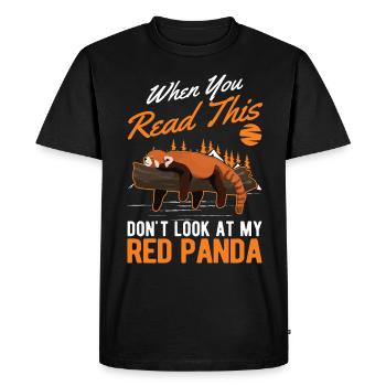 Red Panda Gift Cat Bear Red Panda - Men's Premium Organic T-Shirt - black - Front - Nico (187cm)