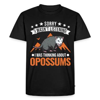 Opossum Gift Possum Marsupial - Men's Premium Organic T-Shirt - black - Front - Nico (187cm)